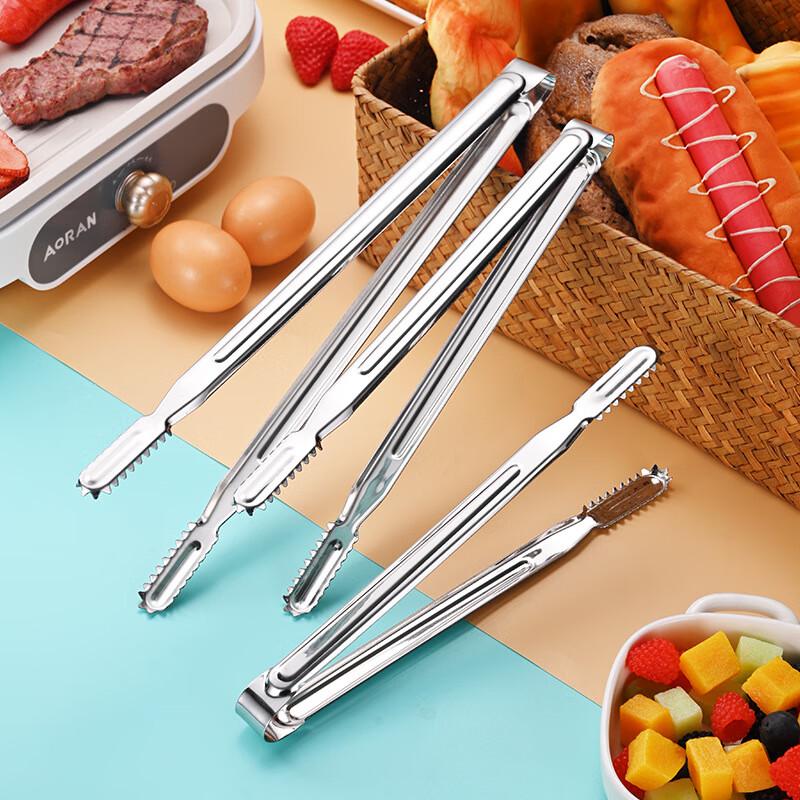 Zhi Shi Stainless Steel Korean BBQ and Food Tongs