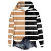 Women's Hooded Long Sleeve Printed Flannel Top Hooded Sweatshirt