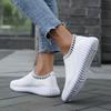 Sommer Outfits Damen Mesh Low Cut Running Shoes Slip in Slip in Slip on Lazy Shoes 2025 Flat Shoes Outdoor Walking Flat Shoes