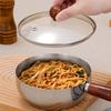 ABFS Single-Person Cooking Stainless Steel Small Pot Bowl Wood Handle Multi-Function Sauce Bowl Fruit Salad Yogurt Bowl