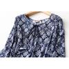 Export Export Tassel Lace-up Design Sense Ethnic Print Cotton Silk Shirt Thin Rayon Plus Size Women's Clothing