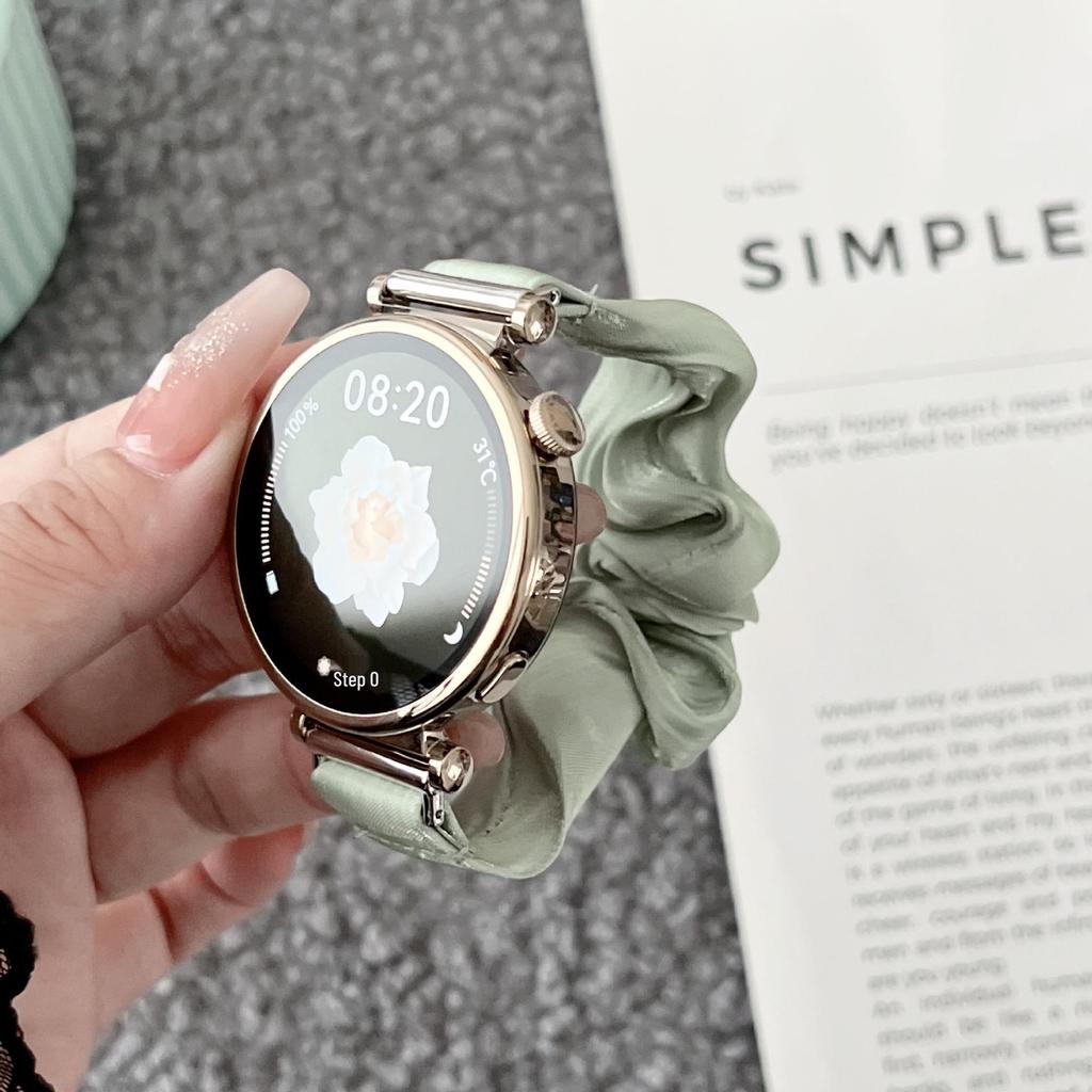 Chiffon Ice Silk Scrunchie Strap for Samsung/Moto/Apple/Huawei 18-22mm Watch