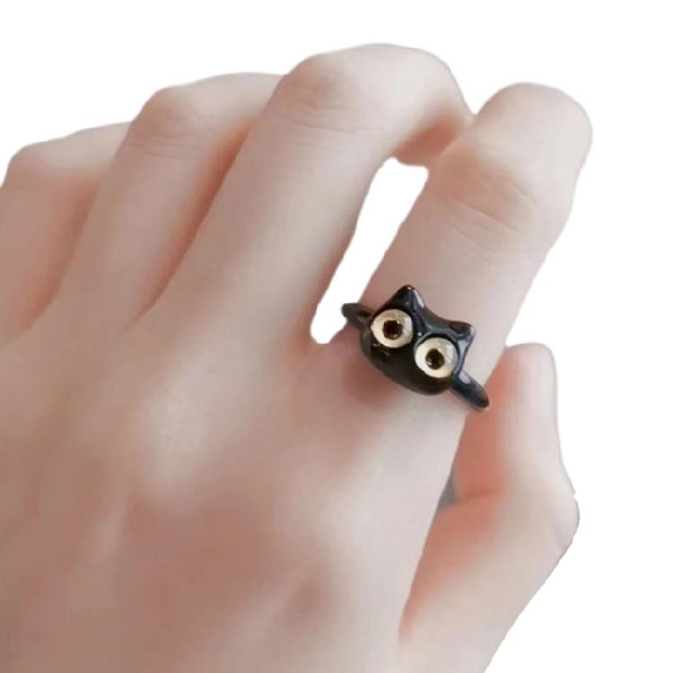 Cat Big Eye Monster Rings Love Student Hand Decoration Gift Fashion Jewelry