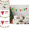 Eye-catching Christmas Decorative Triangle Flags For Cheerful Party Atmosphere Setup