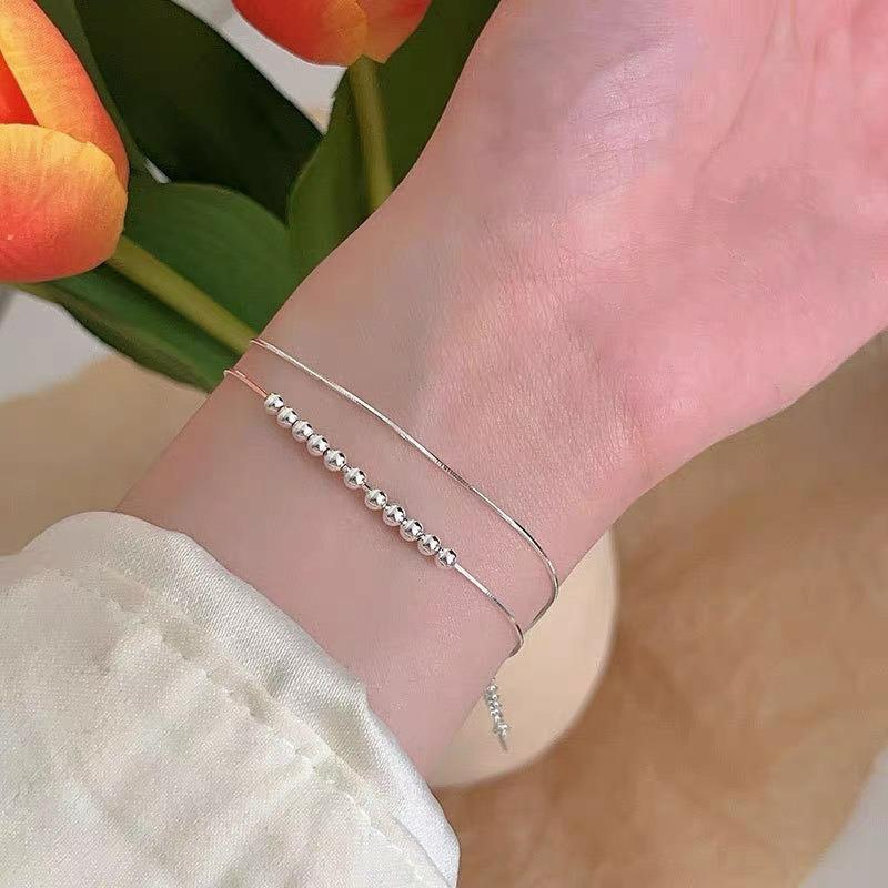 Bracelet Perle Irregulière Forme Spéciale Française Bracelet Femmes Niche Luxe Léger Exquis Doré Demi-Bracelet Bracelet Accessoires