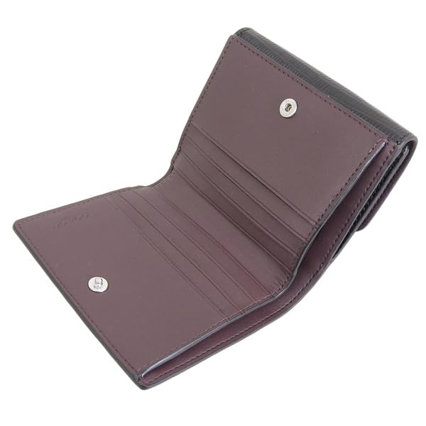 Lommebok Bifold Sammenleggbar Lommebok Kompakt Outlet Merke Lær Eliza Liten Lommebok Øglepreget Lær CR395 [Coach] Dame (SVART/Svart) [Punkt]