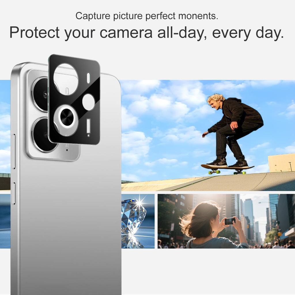 For Realme 14 5G Glass IMAK Høyoppløselig Glasslinsefilm Svart Versjon
