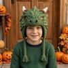 Soft Yarn Knitting Supplies Animal Hat Crochet Kit, Fantasy Hood DIY Cute Creative Holiday Gift for Craft Lovers Unicorn Fox Frog Earflap Crafting