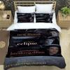 Die Twilight Saga bedruckte Bettwäsche-Sets exquisites Bettwaren-Set Bettbezug Steppbett-Set Bettwäsche-Set Luxuriöses Geburtstagsgeschenk