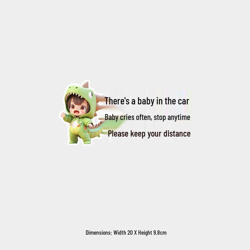 Personalized Baby On Board Cry Warning Window Sticker: Request Safe Distance & Stop