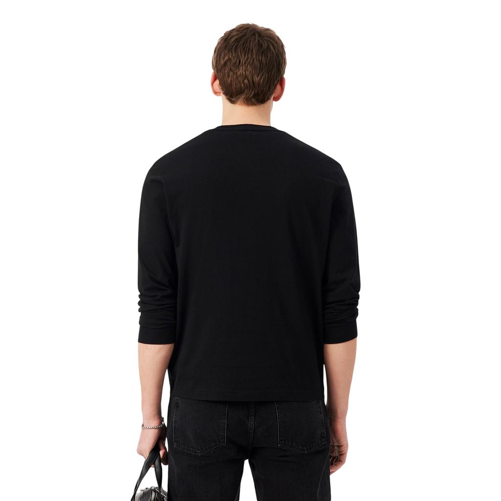 Lacoste Mens Crocodile Print Cotton Regular Long-Sleeved T-Shirt