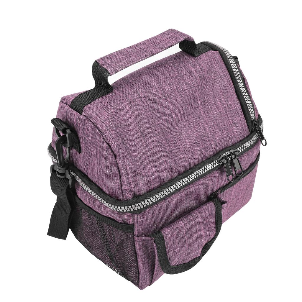 Insulated Lunch Bag Oxford Cloth Large Capacity Leakproof Dual Layer Picnic Bag for Work Office