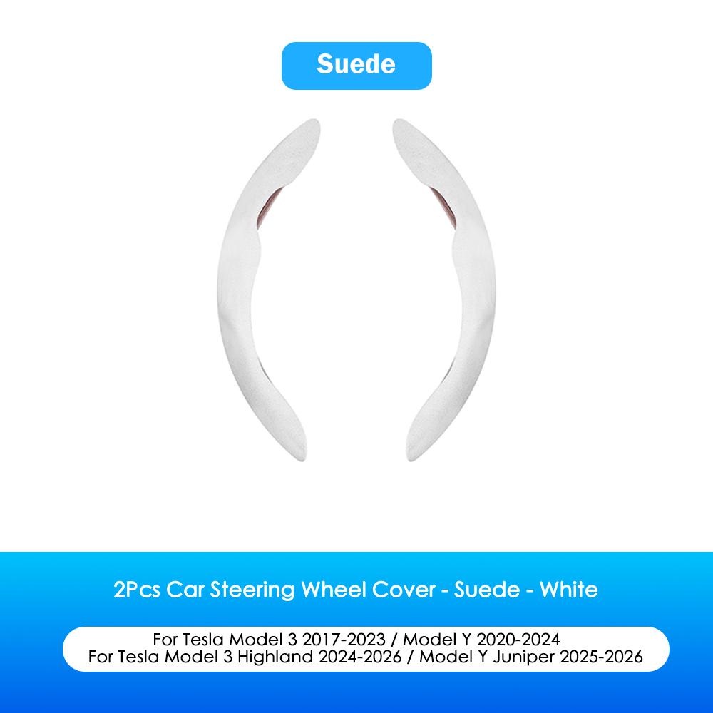Heenvn Car Steering Wheel Cover For Tesla Model Y Juniper Model 3 Highland 2025 2026 Non-Slip Interior Protector Accessories