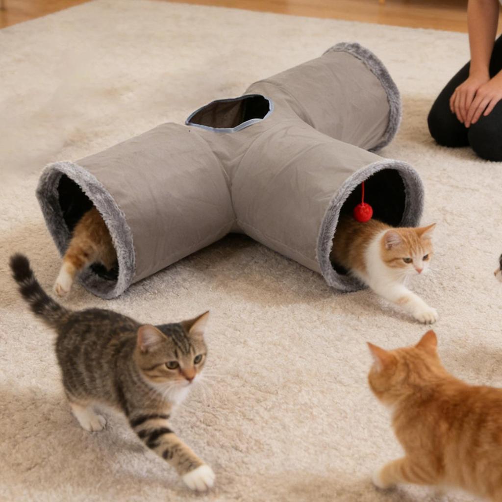 Cat Tunnels Foldable Interactive Maze Flexible Cat Tubes And Tunnels For Kitten Pet Christmas Halloween Birthday Party