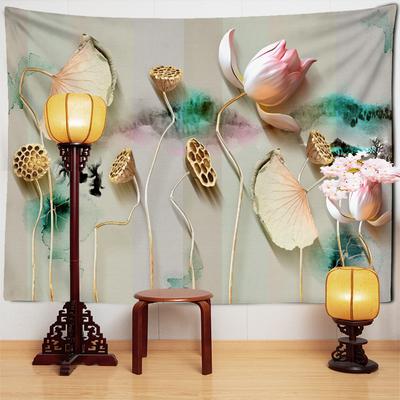 Dead Leaves Lotus Koi Tapestry Wall Hanging Art Nature Plant Hippie Tapiz Home Decor Background Fabric