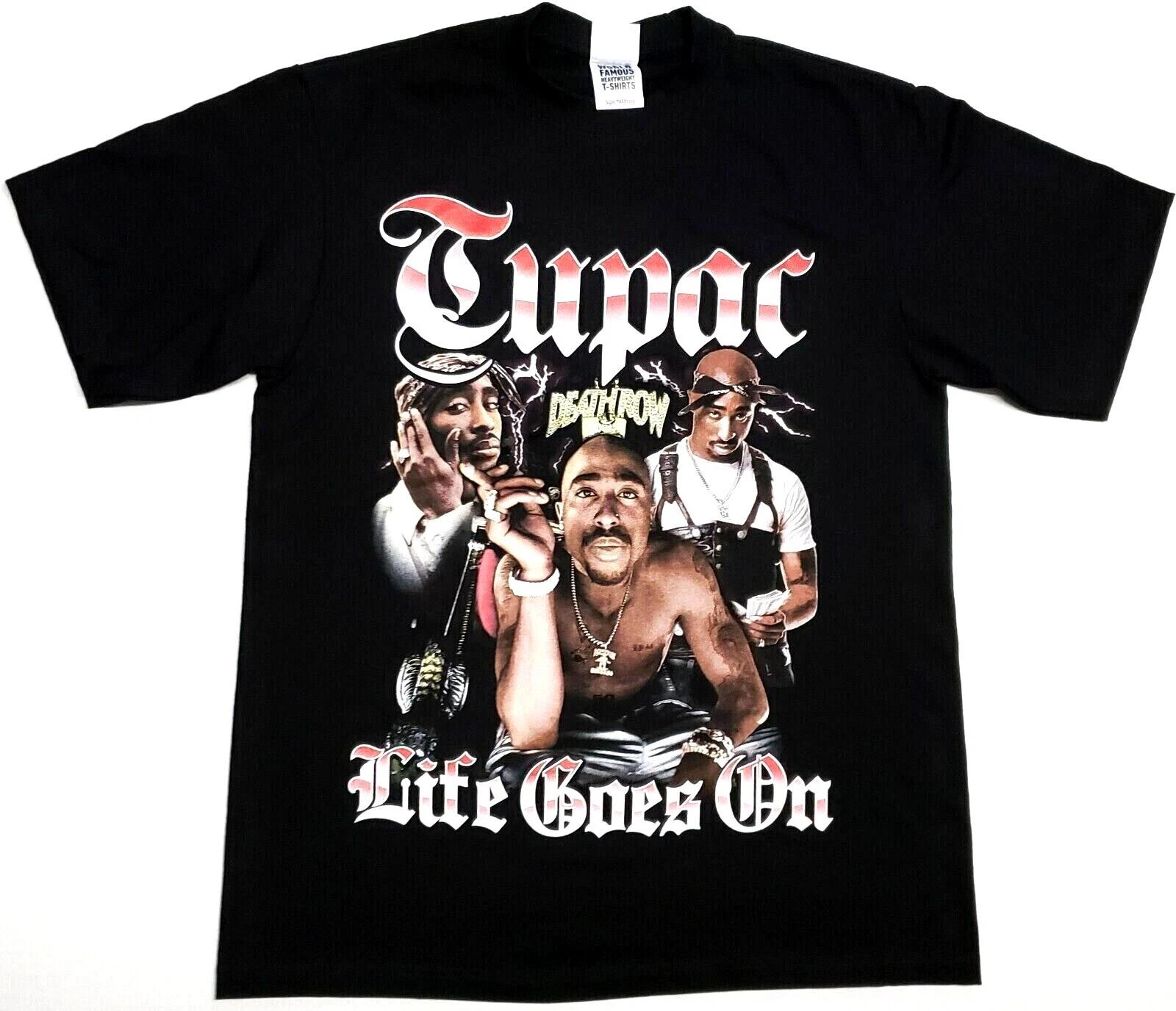 

TUPAC SHAKUR T-shirt 2Pac Urban Streetwear Hip Hop Rap Men s Tee Black New 3XL