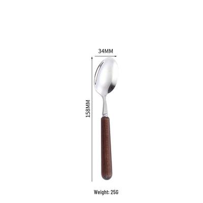 ZISIZ Wood Handle Stainless Steel Cutlery