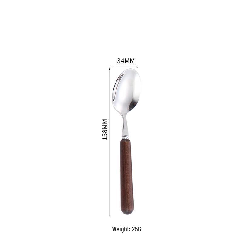 ZISIZ Wood Handle Stainless Steel Cutlery