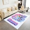 Christmas Football Fun Personalized Name Floor Rug Office Rug Design for Dormitory Balcony Entryway Dining Room Antislip Carpet Decorate Offices