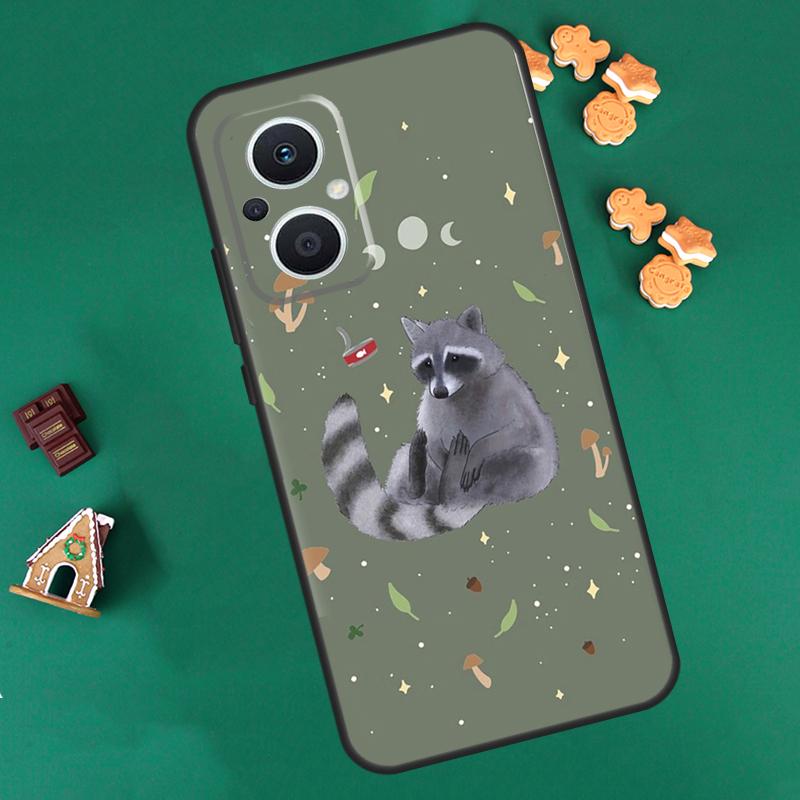 Cute Raccoon Case For OPPO Reno 13 12 11 14 F 10 Pro 8T 8 7 Lite Cover For OPPO Find X8 X6 X5 X9 Pro Coque