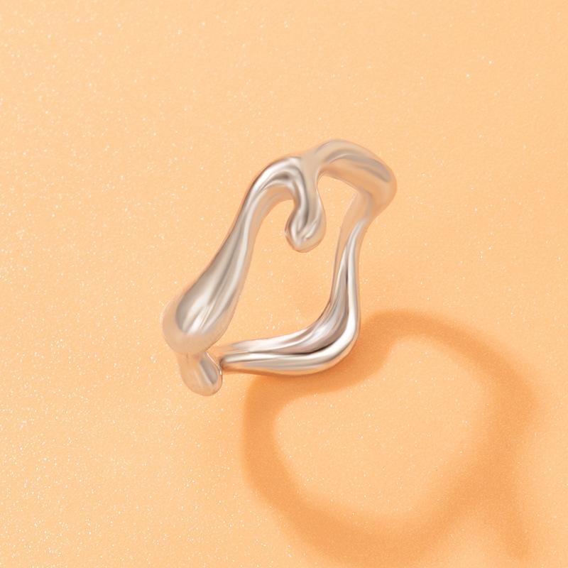 Accessories Creative Butterfly Geometric Heavy Metal Ring Irregular Four-piece Ring Set
