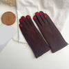 Women Warm Gloves Winter Touchscreen Gloves with Colored Nails Windproof Thermal Gloves for Running Errands Cycling Driving