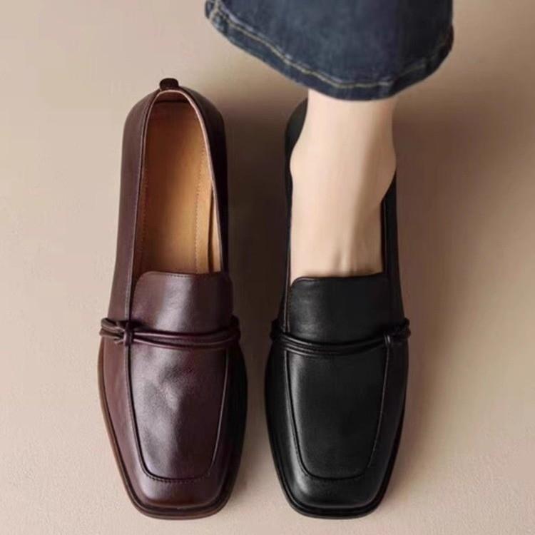 Fashion Women Flats Loafers Shoes Leather Designer Retro Shoes 2025 Trend Autumn Classic Shoes Women New Walking Dress Femme Zapatillas