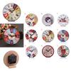 Elegant Retro Round Wooden Wall Clock With Wine Fruit Bread Design For Home Office Bar