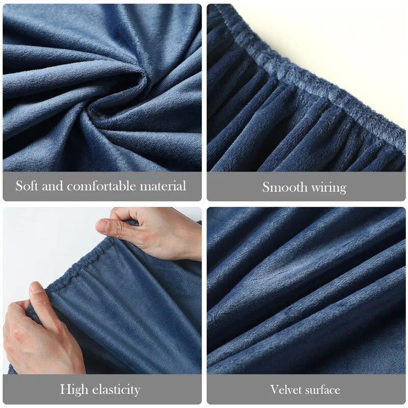 Soft Plush Bed Sheet Elastic Mattress Cover Fluffy Coral Plush Bed Sheet Couple Luxury Double Bed Bedding Supplies Bed Sheet