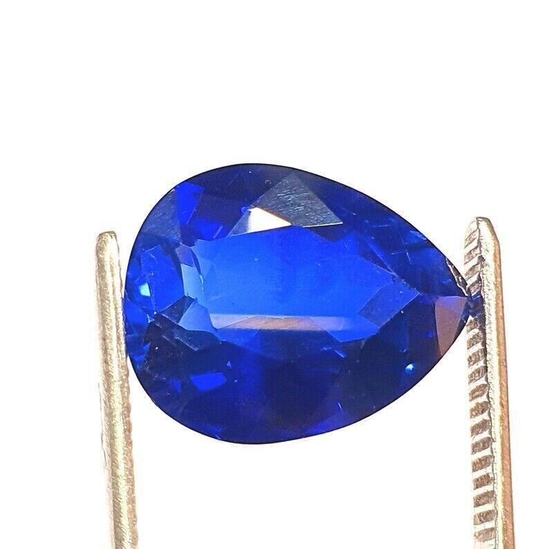 6 Ct CERTIFIED Natural Blue Sapphire Tanzanite Pear Cut Loose Gemstone Cut