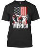 Merica Snowmobile American Flag T-Shirt Made In the USA Size S To 5XL Unisex T-Shirt