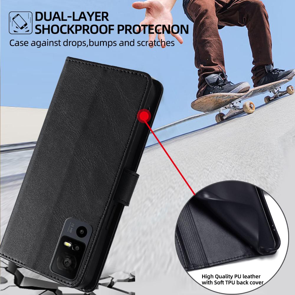 Retro vyklápěcí peněženkové pouzdro pro Tecno Spark 10 10C Pova 4 Camon 20 Pro Infinix Smart 7 TCL 40 SE 403 505 Kryt PU kůže Pouzdro Slot na karty Nárazník telefonu