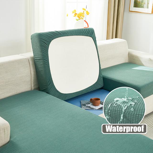 

Твердый водонепроницаемый чехол для диванной подушки, защита для мебели для гостиной, эластичный съемный чехол для кресла, L-образный чехол для дивана Normal Size (S)-1pc зелёный