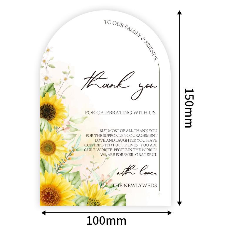 50pcs Sunflowers Rustic Woodland Garden Wedding Flyer Modern Sunny Warm Color Sunflower Flower Element Wedding Invitation