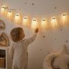 Cute Ghost Ornaments for Bedroom 6.6FT Halloween Light Up Garland, Lace LED Fairy String Light, Warm White Lights Home Spooky Hanging Bunting