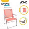 Folding Chair - Aktive - Beach - Aluminum - Coral - 1 Seater