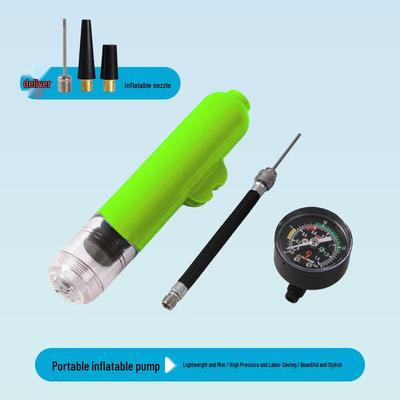 Portable Double-Action Air Pump with Pressure Gauge
