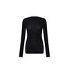 Women's Round Neck High Elastic Wool Tencel Long Sleeve Base Layer Shirt