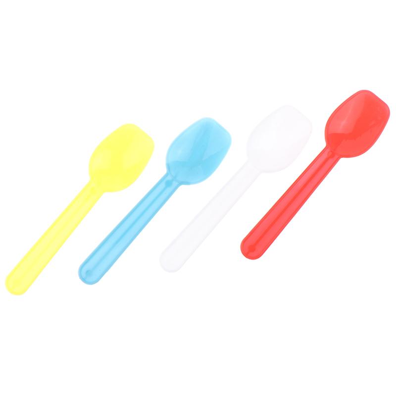 50 pezzi di cucchiai da dessert, cucchiai da gelato in plastica, cucchiai per la famiglia, cucchiai da zuppa in plastica, carinissimi cucchiai da degustazione, ottimi per le posate da festa