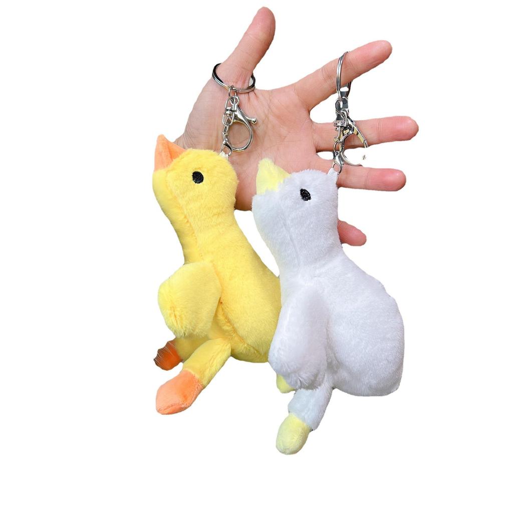 TikTok Weiße Gans Plüsch Schlüsselanhänger Puppe