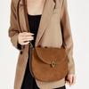 New Design of Genuine Leather Women's Bag with Retro and Exquisite Saddle Bag Temperament, Light Luxury Frosted Cowhide Shoulder Bag