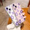 Simple flower mobile phone case Apple 16 transparent case iphone17 protective case 11promax soft case 13 anti-drop 15