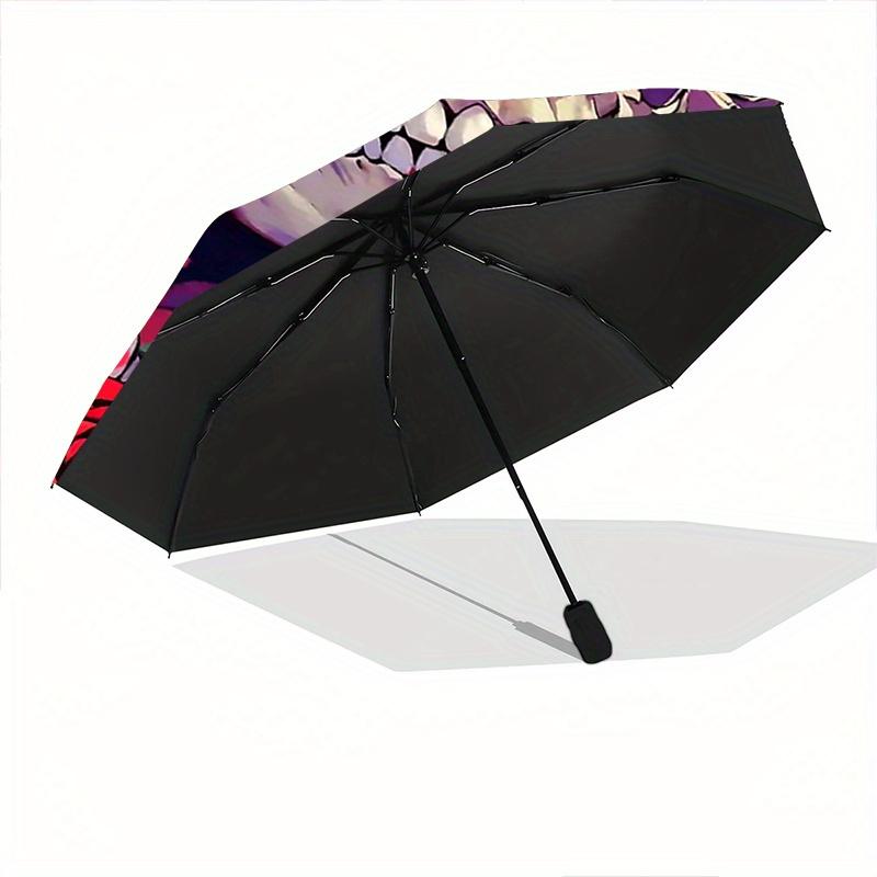 1pc Skull and Roses Automatic Opening and Closing Umbrella - Small Umbrella Suitable for Various Occasions N081