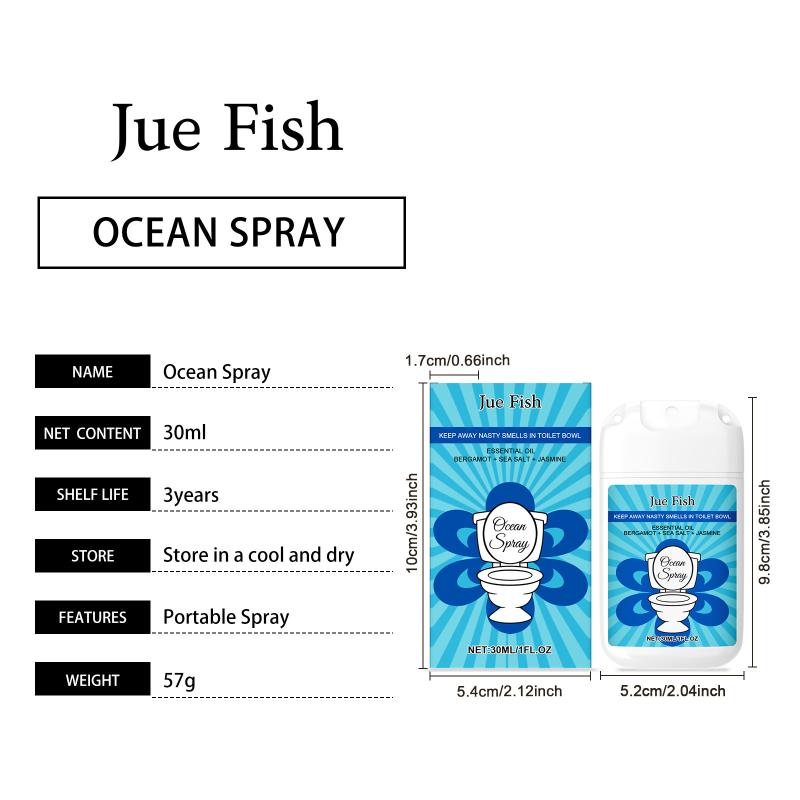 Toilet Spray Powerful 30ml Cleaner Travel Size Fresh Scent Long Lasting Odor Removal for Bathroom Car Office