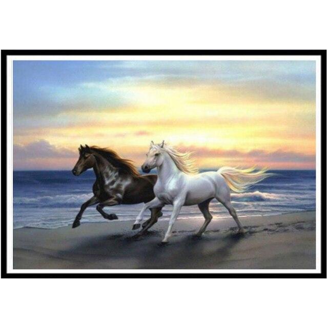 5D Diamond Painting Animal DIY Round Diamond Steed Embroidery Puzzle Mosaic Pattern Children Home Decoration Handmade Gift