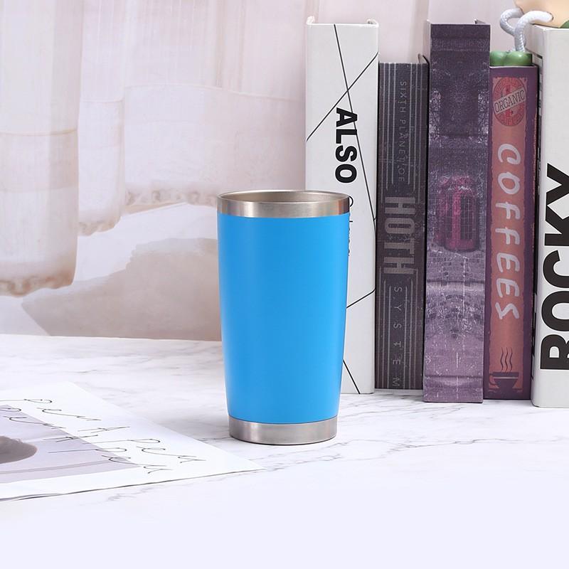 20oz Stainless Steel Vacuum Insulated Travel Mug With Push Lid Double Wall Car Cup Hot Cold Drinks