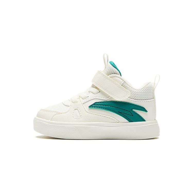 

Anta Детские кроссовки на липучке с нескользящей подошвой, низкие, для ходьбы, детская обувь, зелено-белые A312240075H-1 21