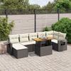 VidaXL Garden Lounge Set with Cushions 8 Pcs, Patio Sofas, Patio Furniture Set, Outdoor Furniture, Black 3275709