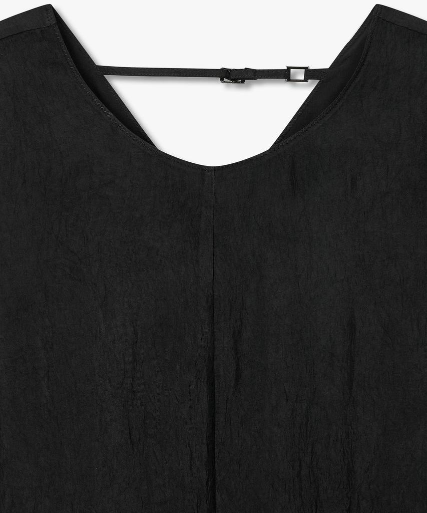 Bobeu Crinkle Texture Sleeveless Dress_Black 7156337004