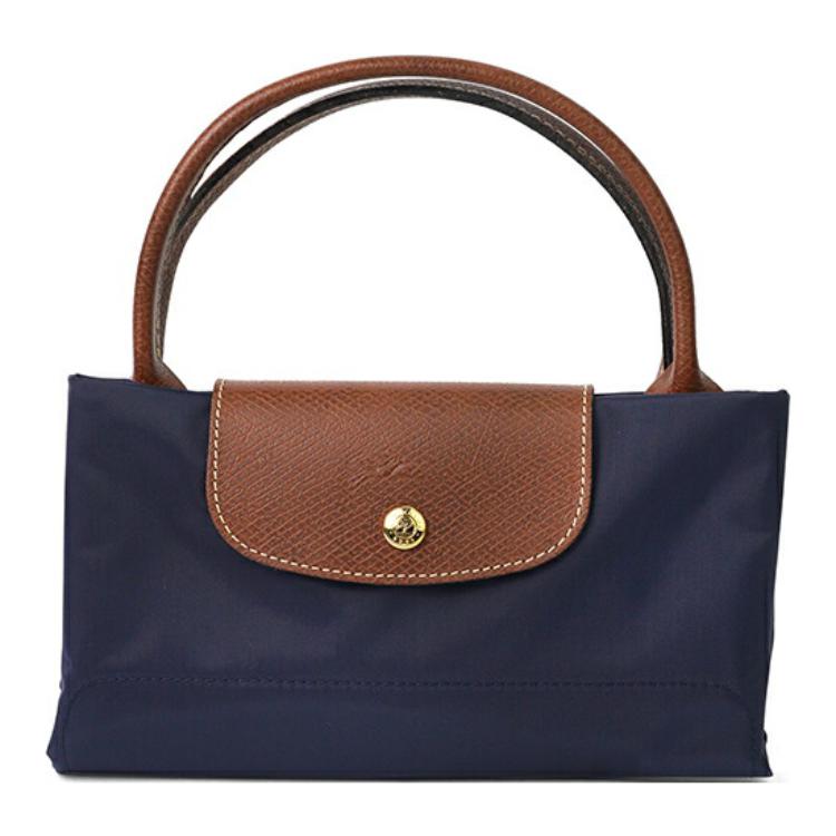 Longchamp Borsa Tote a Forma di Raviolo Pliage Original Pieghevole Grande Capacità Colore Unico Tela di Poliammide Riciclata e Pelle di Mucca Media 1623089P68